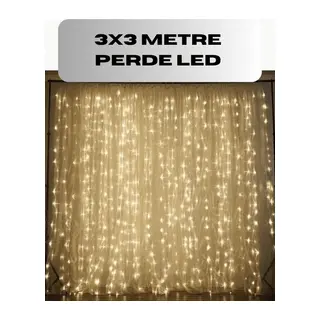 3x3 Perde LED Işık Şelale Model Özel Gün Dekoratif Aydınlatma
