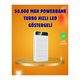 50000mAh LED Göstergeli Taşınabilir Şarj Cihazı