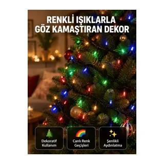 50’li LED Şeffaf Kablolu 5 m Aydınlatma Işık Süsleme Led Yeni Nesil