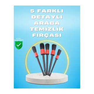5'li Araba Temizlik Fırçaları-Farklı Boyutlu Fırçalarla Derinlemesine Temizlik