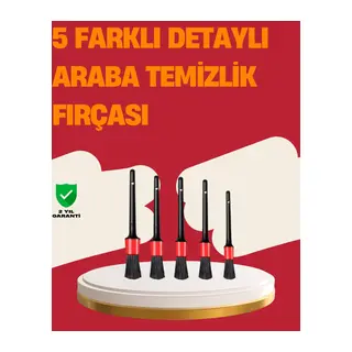 Araç İçi Detaylı Temizlik Seti-Araba Jant ve İç Yüzey Temizlik Fırçaları