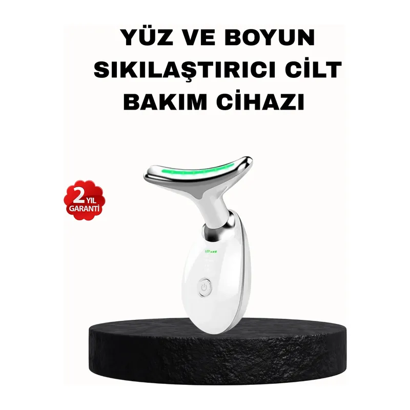 EMS Mikro Akım Yüz ve Boyun Sıkılaştırıcı Cihaz 7000 VPM Titreşim Isı Terapili