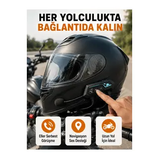 BT22 Kask Bluetooth Kulaklık 5.0 – Suya Dayanıklı, Gürültü Önleyici, Uzun Pil Ömürlü Yeni Nesil