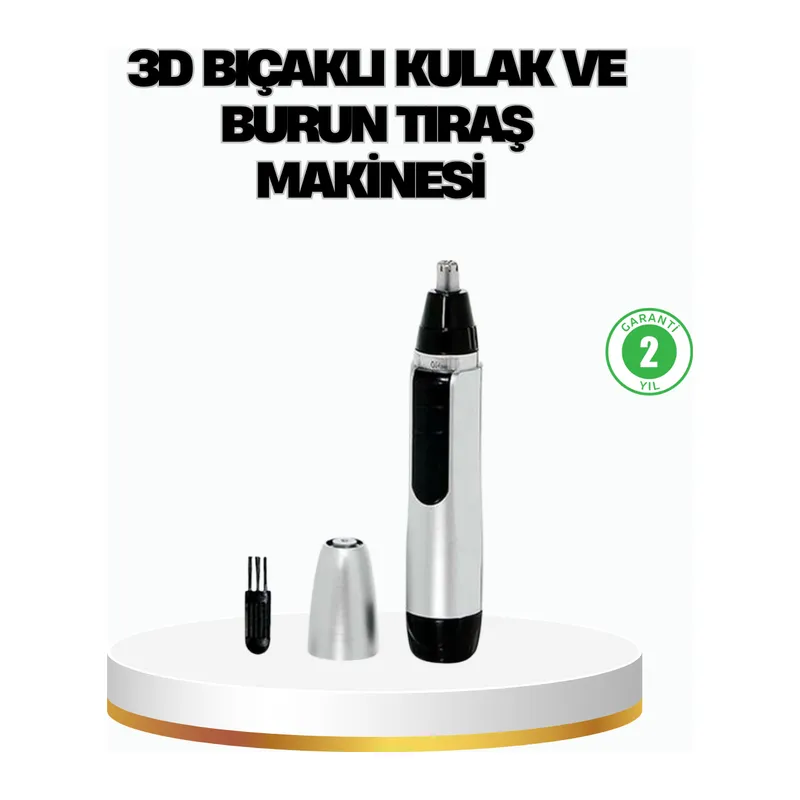 3D Bıçaklı Burun ve Kulak Tıraş Makinesi Pil ile Çalışan Taşınabilir Model