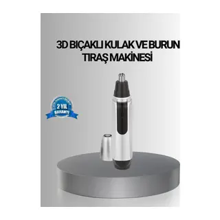 Kişisel Burun ve Kulak Tıraş Makinesi 3D Kavisli Bıçak ve Kompakt Tasarım