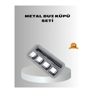 Paslanmaz Metal Buz Küpleri Seti Klipsli Sulandırmadan Soğutma Özellikli