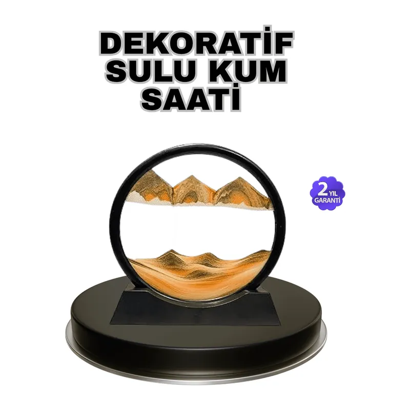 Şeffaf Dekoratif Kum Saati – Dayanıklı Gövde, Minimalist Stil, Masa ve Vitrin Aksesuarı