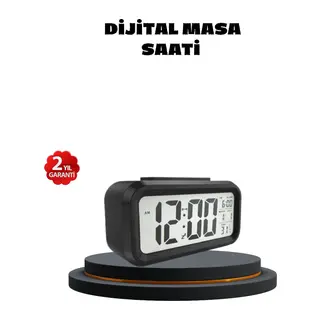 Sensörlü Dijital Masa Saati Alarm ve Sıcaklık Göstergeli