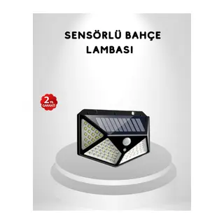 100 LED Güneş Enerjili Bahçe Lambası – PIR Sensörlü, IP65 Su Geçirmez Dış Mekan Aydınlatma