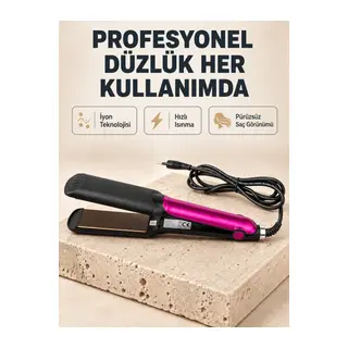İyonik Saç Düzleştirici – 220°C Isıya Kadar Çıkan, LED Göstergeli ve Eşit Isı Dağılımlı Plaka