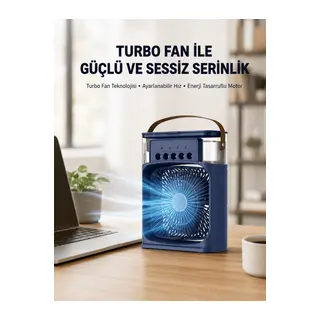 Turbo Fan Teknolojili Sessiz ve Güçlü Soğutma Masası Vantilatör