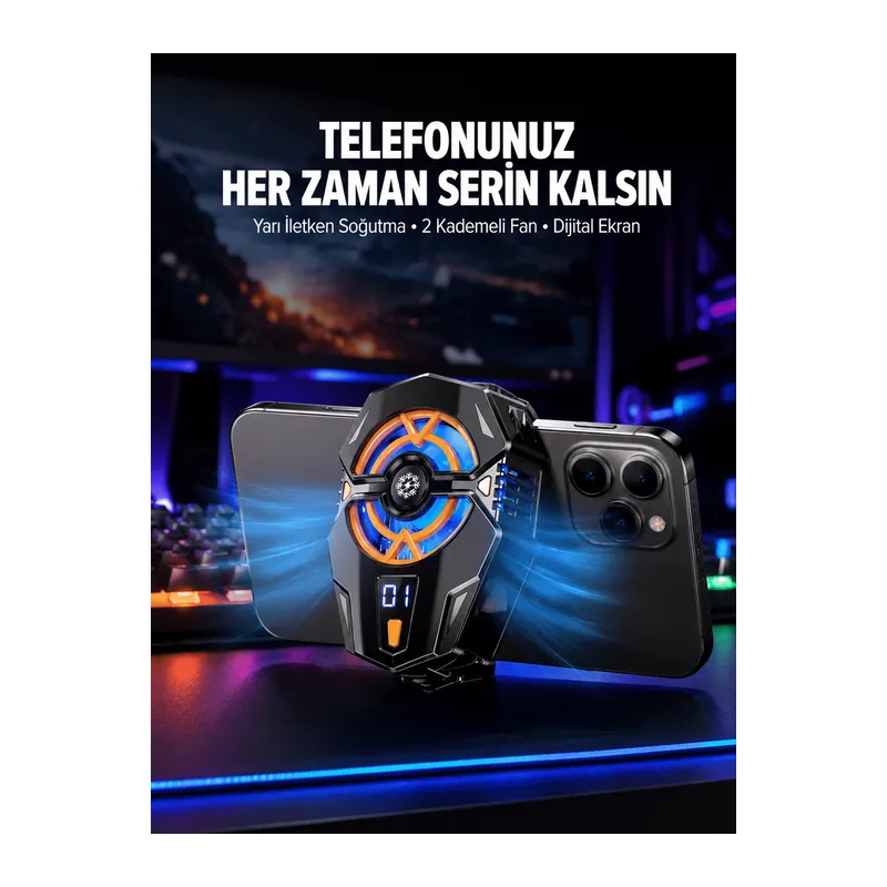 Yarı İletken Cep Telefonu Radyatörü 2 Hız Kademeli Dijital Ekranlı