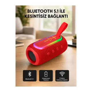 Yeni Nesil Bluetooth 5.1 Hoparlör – Güçlü Ses, Hızlı Bağlantı, Uzun Pil Ömrü