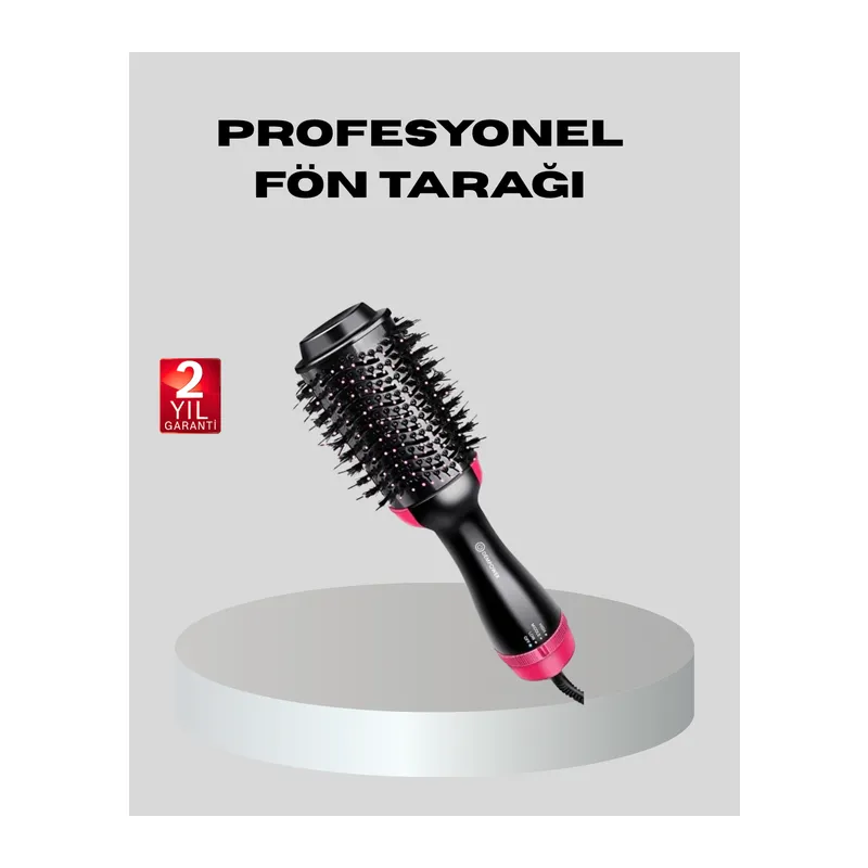 1200W Fön Tarağı – 3 Isı Ayarı, Negatif İyonlu, Hızlı ve Pürüzsüz Sonuç