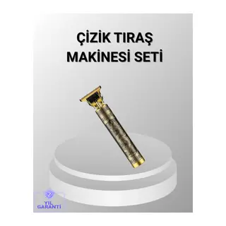 Şarjlı T Bıçaklı Saç ve Sakal Tıraş Makinesi – 3 Başlıklı, Güçlü Motorlu, 2 Saat Kullanım