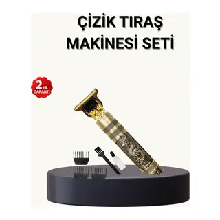 Profesyonel Çizik Tıraş Makinesi – T Çelik Bıçaklı, 120 Dakika Şarjlı Kullanım, 3 Başlıklı