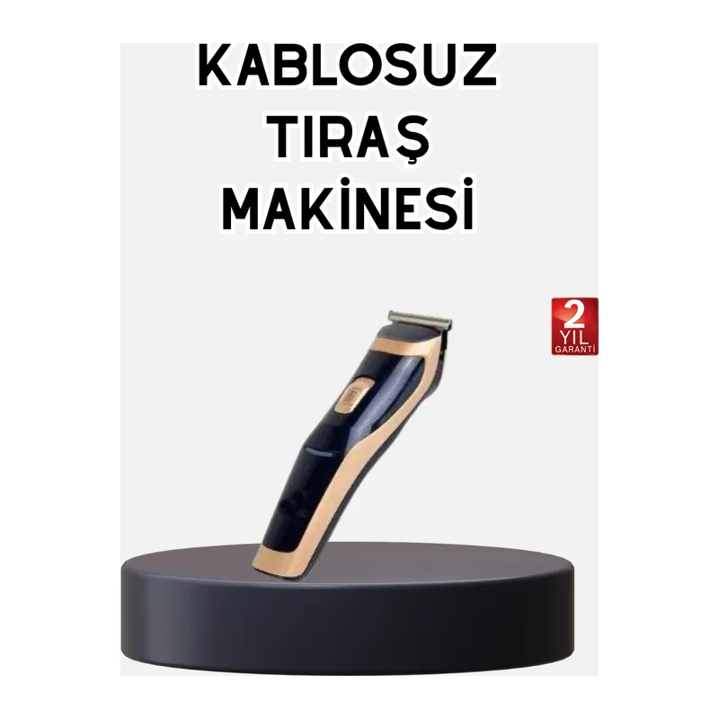 Profesyonel Şarjlı Saç ve Sakal Kesme Makinesi – Unisex, 12 mm Ayarlanabilir Başlık