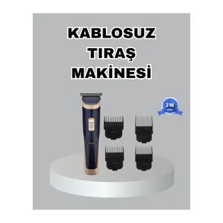 Çelik Bıçaklı Unisex Şarjlı Tıraş Makinesi – Sessiz Motor, Kablosuz ve Ayarlanabilir