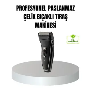 Profesyonel Şarjlı Saç ve Sakal Tıraş Makinesi – Çelik Bıçaklı, Ayarlanabilir Başlıklı, Kablosuz