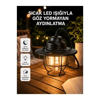 Taşınabilir Retro Çam Konisi Kamp Lambası Gece Işığı Su Geçirmez