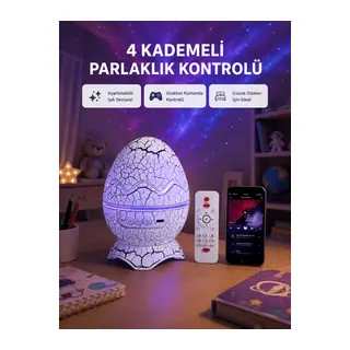 Galaksi Efektli Dinozor Yumurta Projektör – Yüksek Çözünürlüklü