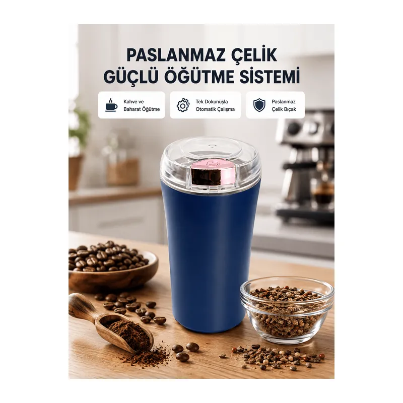 Paslanmaz Çelik Kahve ve Baharat Öğütücü – Otomatik Mekanizma