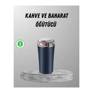 Elektrikli Kahve ve Baharat Öğütücü – Güçlü Motor, Paslanmaz Çelik Gövde, Kolay Temizlik