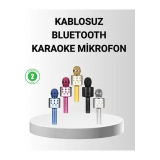 Bluetooth Karaoke Mikrofon – Yüksek Ses Kalitesi, Yankı Efektli, Uzun Ömürlü Pil