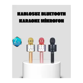 Taşınabilir Karaoke Mikrofon – Bluetooth, USB ve AUX Girişli