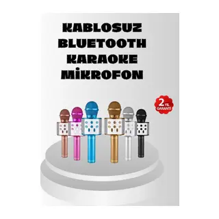 Kablosuz Bluetooth Karaoke Mikrofon Yankı Efektli