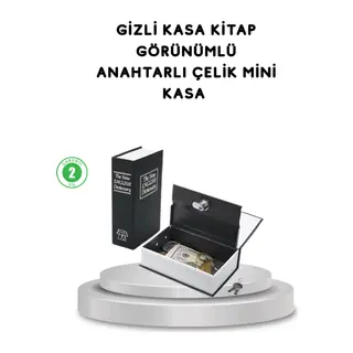 Gizli Kitap Kasa – Metal Gövdeli, Anahtarlı