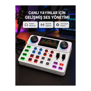 Podcast Karaoke ve Sosyal Medya Yayınları İçin Ses Kartı