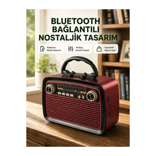 Bluetooth Bağlantılı Taşınabilir Hoparlör – FM/AM Radyo Özellikli, Şarj Edilebilir Batarya, 1 kg