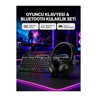 HN01 KULAKLIK + PG-8018 OYUNCU KLAVYESİ SET