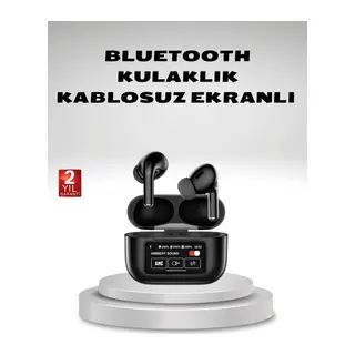 Aktif Gürültü Engelleme (ANC) Kablosuz Bluetooth Kulaklık – Dijital Ekranlı, Dokunmatik ve Uzun Pil Ömürlü