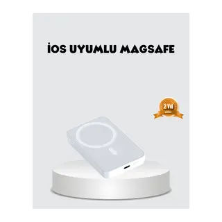 MagSafe Uyumlu Kablosuz Batarya 27W Hızlı Şarj Destekli Kompakt Güç Bankası