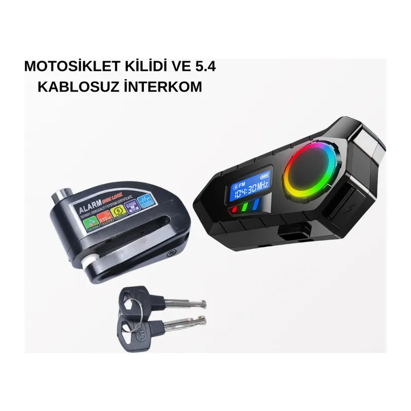 BLUETOOTH 5.4 KABLOSUZ İNTERKOM+ MOTOR DİSK KİLİDİ