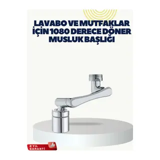 Çok Yönlü Dönebilen Musluk Başlığı 2 Fonksiyonlu Su Akışı