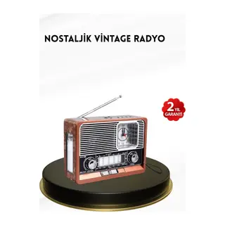 Nostaljik Radyo – Şık Dekoratif Tasarım ve Güvenli 2 Yıl Garanti