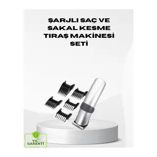 Kablosuz Profesyonel Tıraş Makinesi – Şarjlı, 60 Dakika Kullanım Süreli, Çelik Bıçaklı, Sessiz Motor
