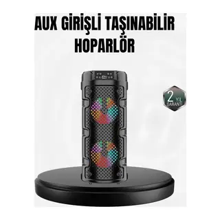 Kablosuz Stereo Hoparlör USB + SD Kart + AUX Destekli Bluetooth 5.0