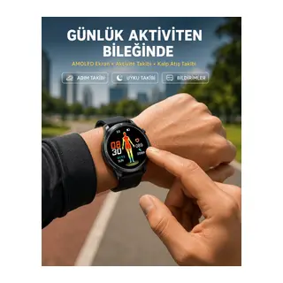 3 Kordonlu AMOLED Akıllı Saat – Sağlık Takipli