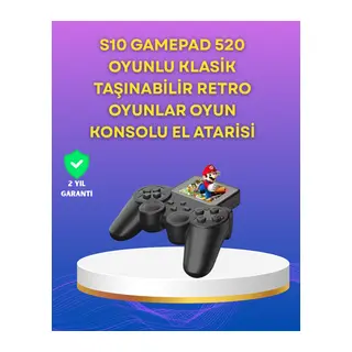 2.4 İnç Ekranlı 500 Oyunlu Taşınabilir Retro Oyun Konsolu, Şarjlı El Tipi Mini