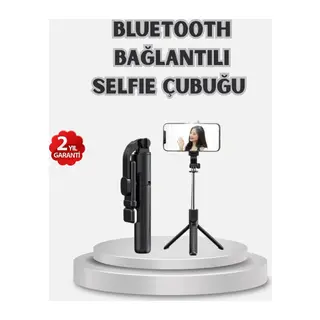 Kablosuz Bluetooth Selfie Çubuğu – 360° Dönebilir Başlık, Taşınabilir ve Şık Tasarım