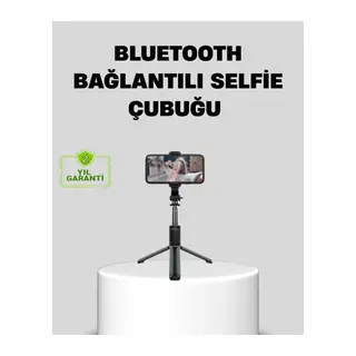 Bluetooth Selfie Çubuğu – 360° Dönebilen Başlık, Kablosuz Bağlantı