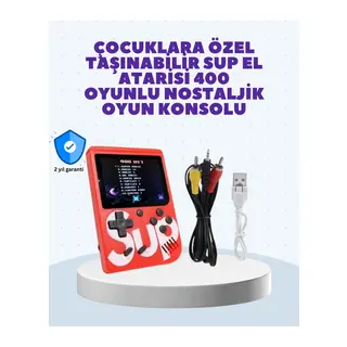 Şarjlı Taşınabilir El Oyun Konsolu 400 Oyun