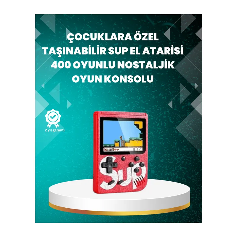 TV Çıkışlı Mini Retro El Konsolu 400 Oyunlu
