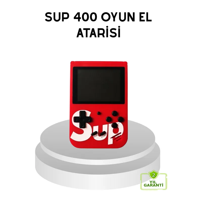 SUP Retro El Konsolu – 500 Oyun, TV Bağlantılı, 3 İnç Ekranlı Şarjlı Mini Atari