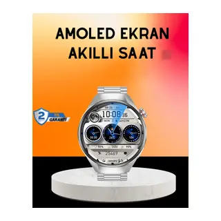 Akıllı Saat AMOLED Ekran Bluetooth Aramalı – Nabız, Uyku ve Spor Takipli