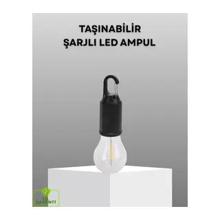 Şarjlı Kancalı LED Lamba – Kamp, Balkon ve Acil Durum Işığı